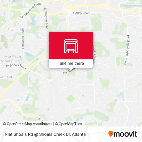 Flat Shoals Rd @ Shoals Creek Dr map