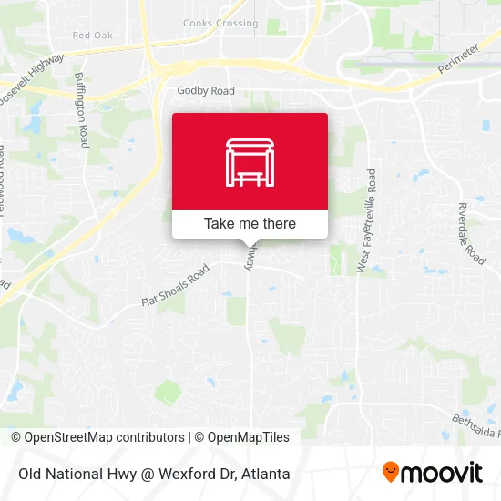 Old National Hwy @ Wexford Dr map
