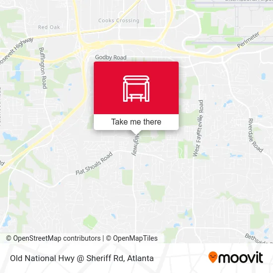 Old National Hwy @ Sheriff Rd map