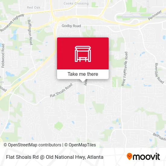 Flat Shoals Rd @ Old National Hwy map