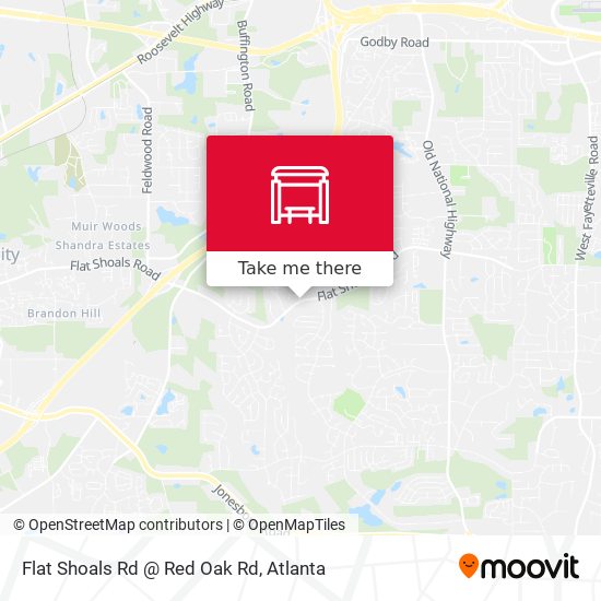 Mapa de Flat Shoals Rd @ Red Oak Rd