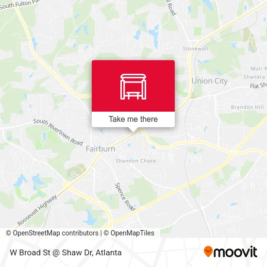 W Broad St @ Shaw Dr map