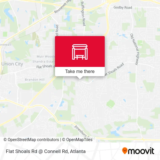 Mapa de Flat Shoals Rd @ Connell Rd