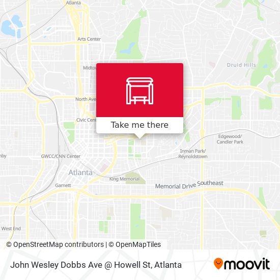 Mapa de John Wesley Dobbs Ave @ Howell St