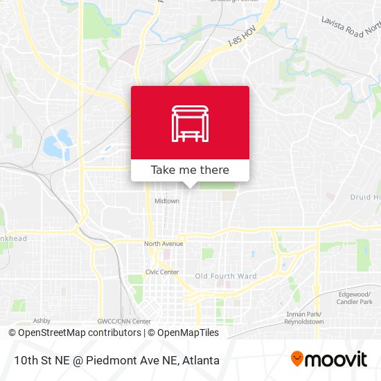 Mapa de 10th St NE @ Piedmont Ave NE