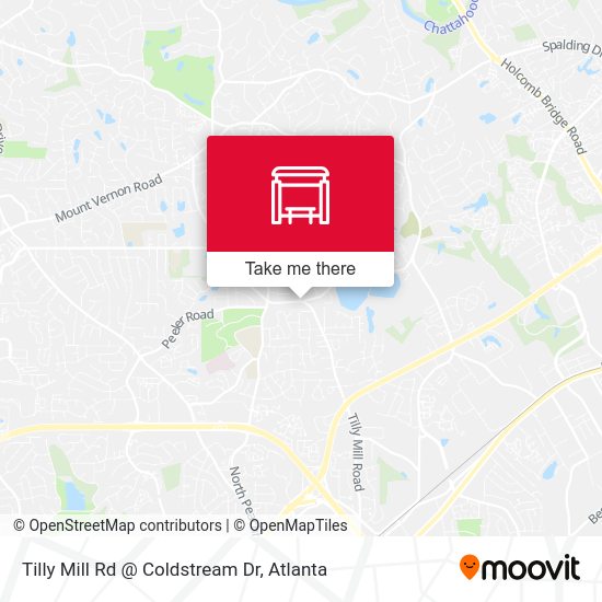 Mapa de Tilly Mill Rd @ Coldstream Dr