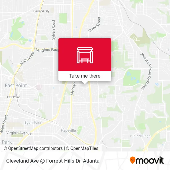 Mapa de Cleveland Ave @ Forrest Hills Dr