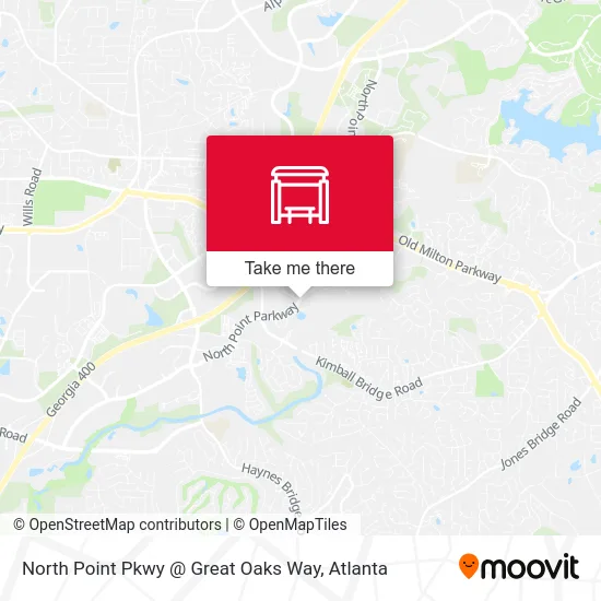 North Point Pkwy @ Great Oaks Way map