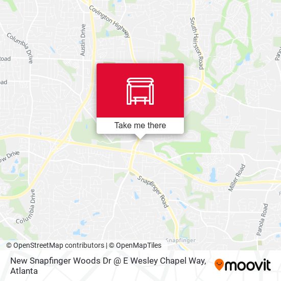 Mapa de New Snapfinger Woods Dr @ E Wesley Chapel Way