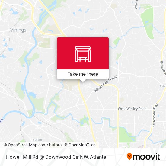 Mapa de Howell Mill Rd @ Downwood Cir NW
