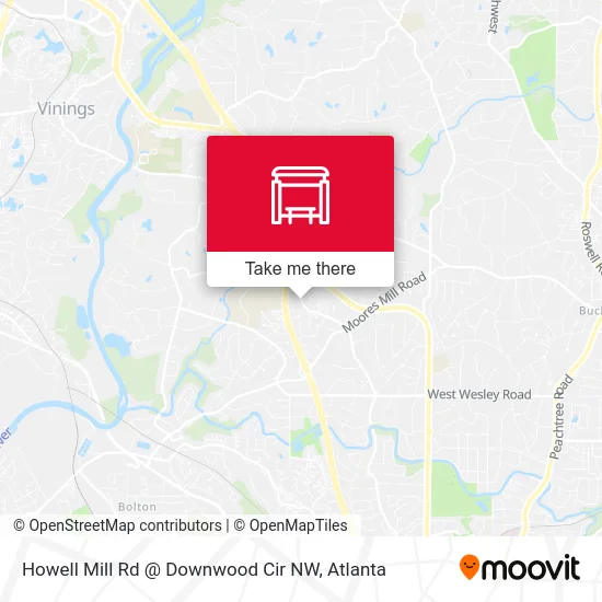 Howell Mill Rd @ Downwood Cir NW map