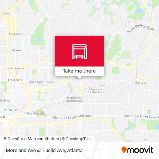Moreland Ave @ Euclid Ave map