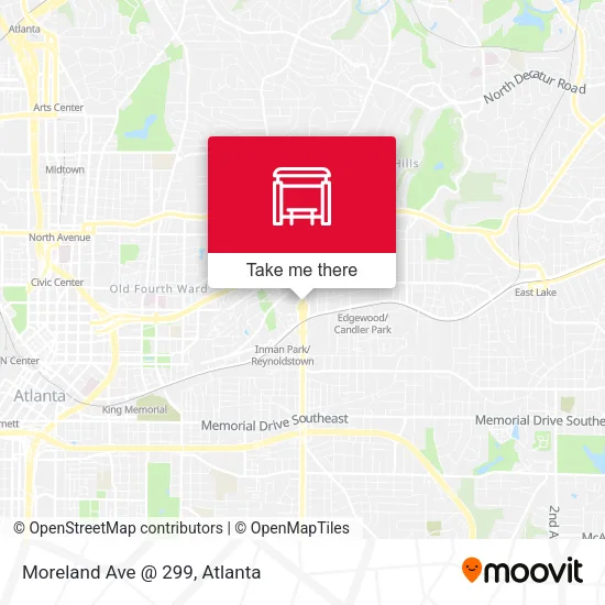 Moreland Ave @ 299 map