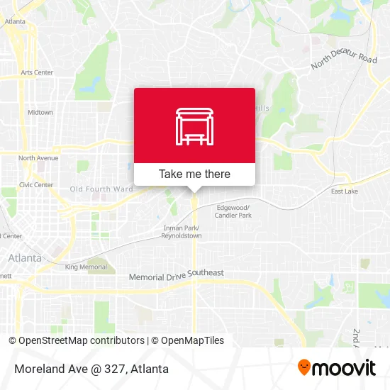 Moreland Ave @ 327 map