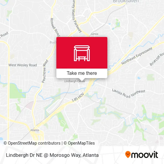 Lindbergh Dr NE @ Morosgo Way map