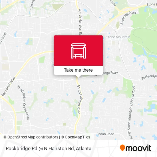 Rockbridge Rd @ N Hairston Rd map