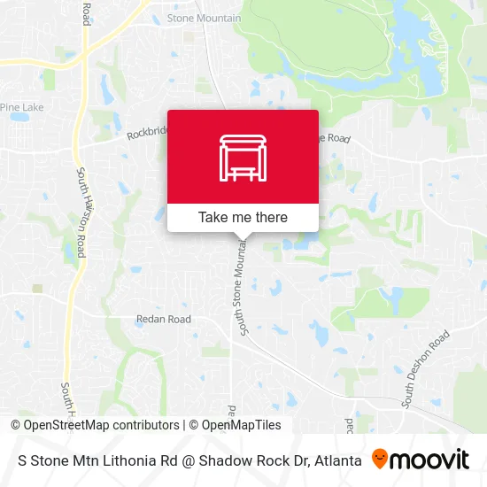 S Stone Mtn Lithonia Rd @ Shadow Rock Dr map