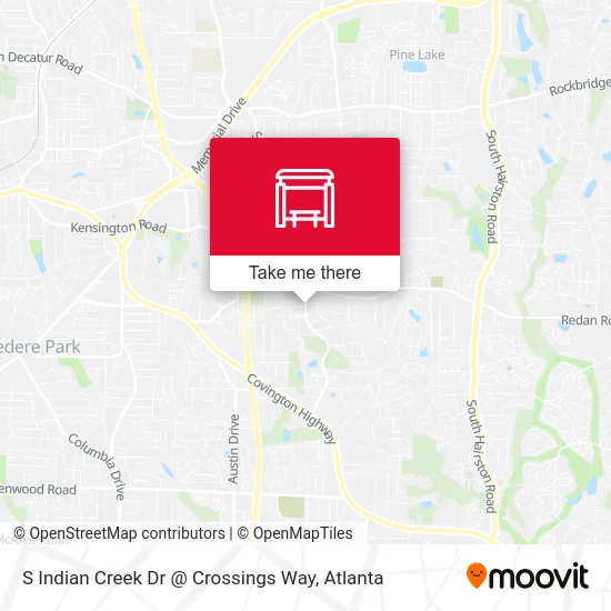 S Indian Creek Dr @ Crossings Way map