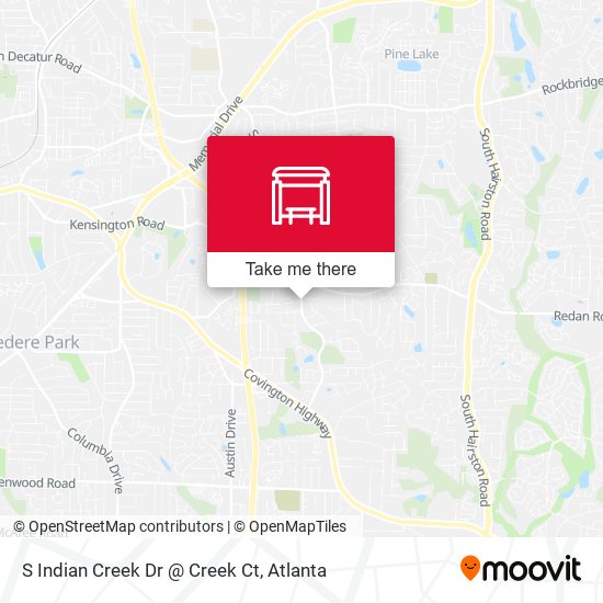 S Indian Creek Dr @ Creek Ct map
