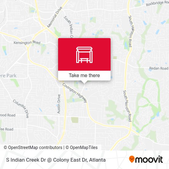 Mapa de S Indian Creek Dr @ Colony East Dr
