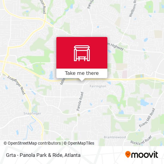 Grta - Panola Park & Ride map