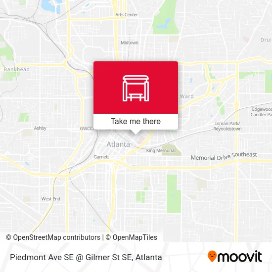 Piedmont Ave SE @ Gilmer St SE map