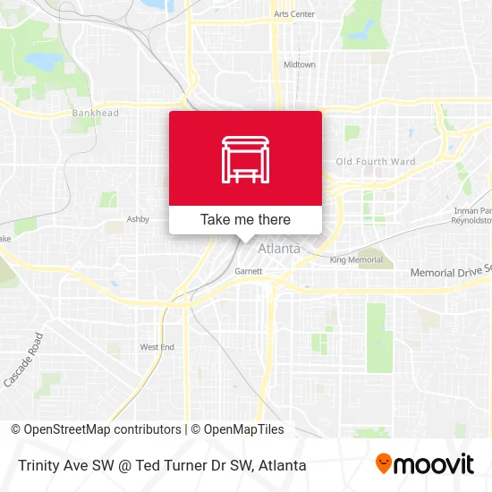 Mapa de Trinity Ave SW @ Ted Turner Dr SW
