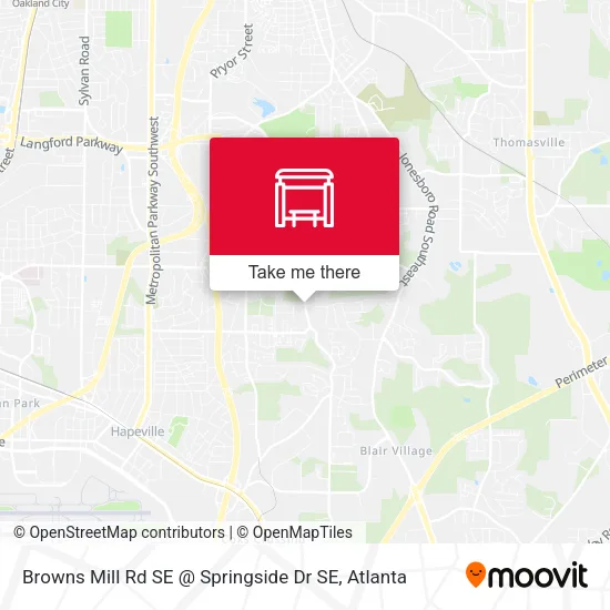 Mapa de Browns Mill Rd SE @ Springside Dr SE