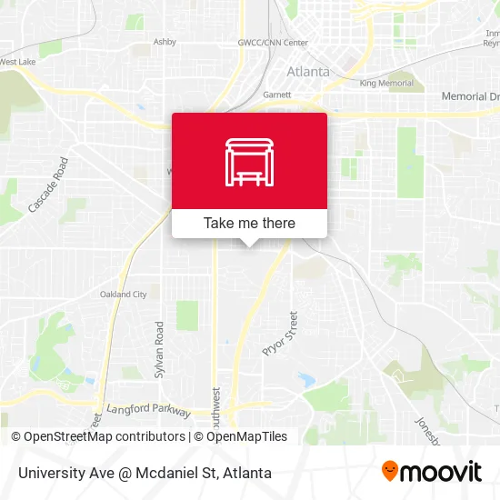 Mapa de University Ave @ Mcdaniel St