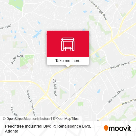 Peachtree Industrial Blvd @ Renaissance Blvd map
