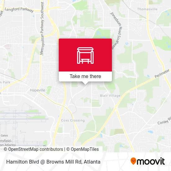 Mapa de Hamilton Blvd @ Browns Mill Rd
