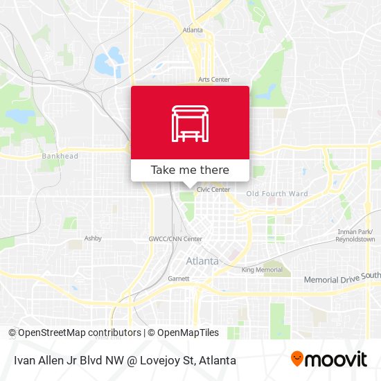 Mapa de Ivan Allen Jr Blvd NW @ Lovejoy St