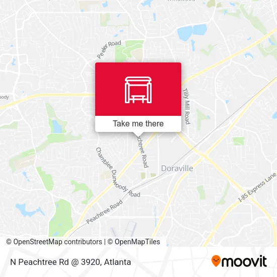 N Peachtree Rd @ 3920 map
