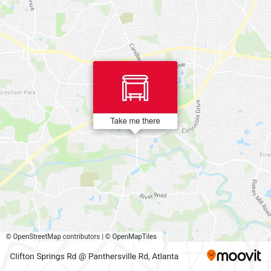 Mapa de Clifton Springs Rd @ Panthersville Rd