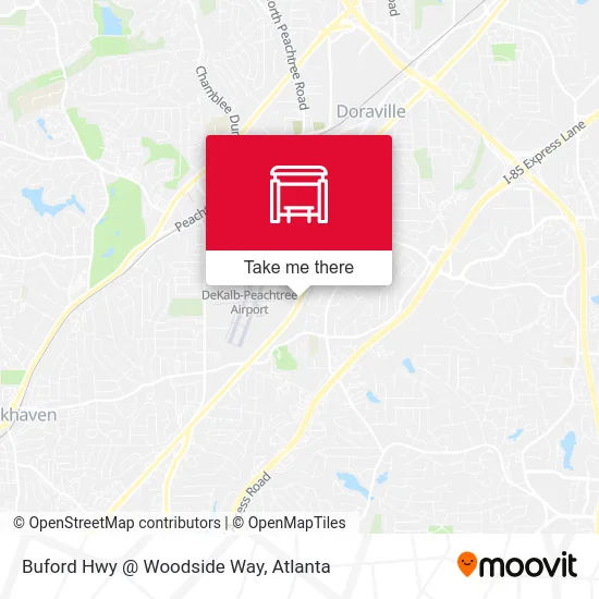 Buford Hwy @ Woodside Way map