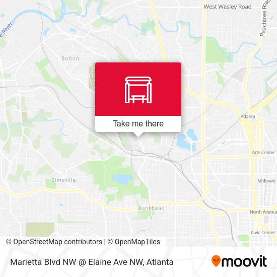 Marietta Blvd NW @ Elaine Ave NW map