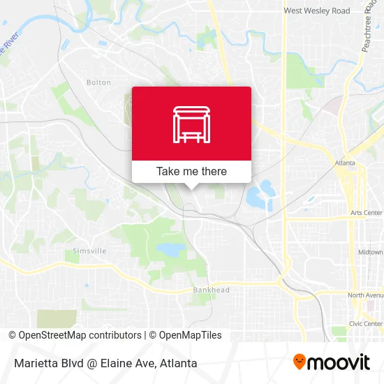 Marietta Blvd @ Elaine Ave map