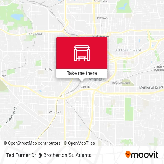 Mapa de Ted Turner Dr @ Brotherton St