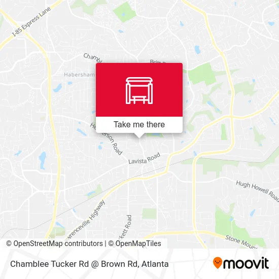 Chamblee Tucker Rd @ Brown Rd map