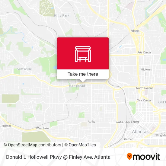 Donald L Hollowell Pkwy @ Finley Ave map