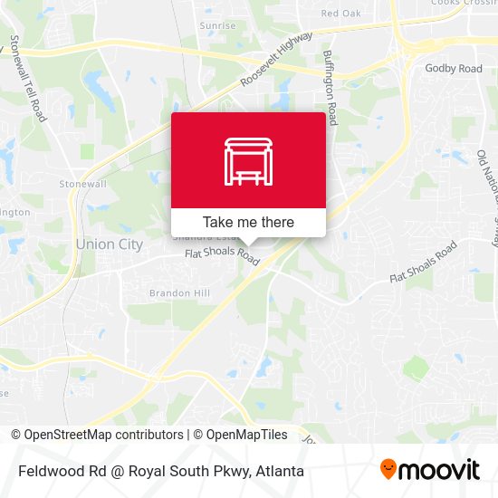 Feldwood Rd @ Royal South Pkwy map