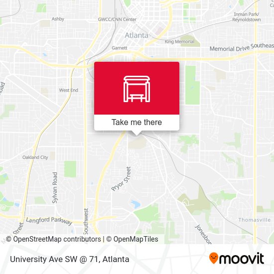 University Ave SW @ 71 map