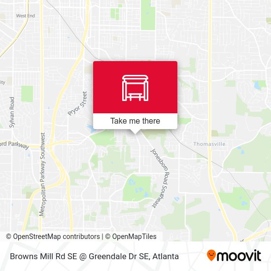Mapa de Browns Mill Rd SE @ Greendale Dr SE