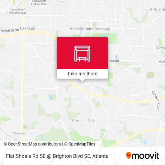 Mapa de Flat Shoals Rd SE @ Brighton Blvd SE