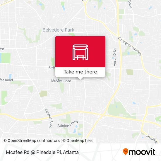 Mcafee Rd @ Pinedale Pl map