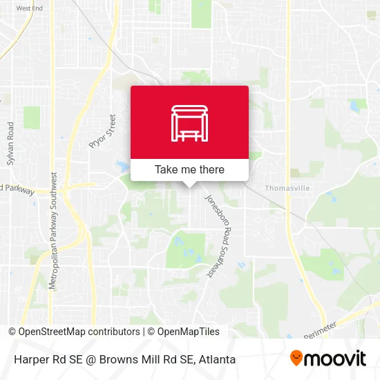 Mapa de Harper Rd SE @ Browns Mill Rd SE
