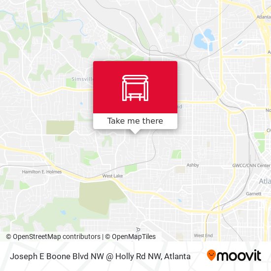 Joseph E Boone Blvd NW @ Holly Rd NW map