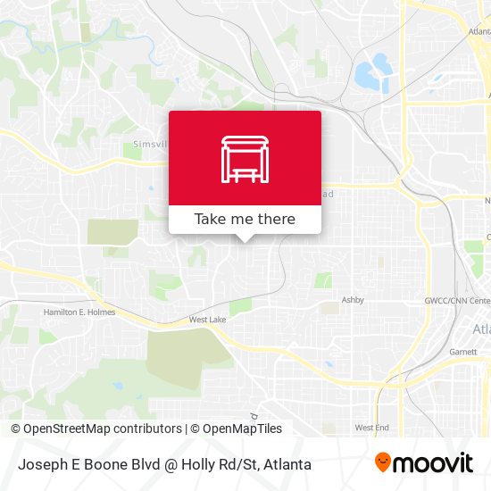 Mapa de Joseph E Boone Blvd @ Holly Rd / St