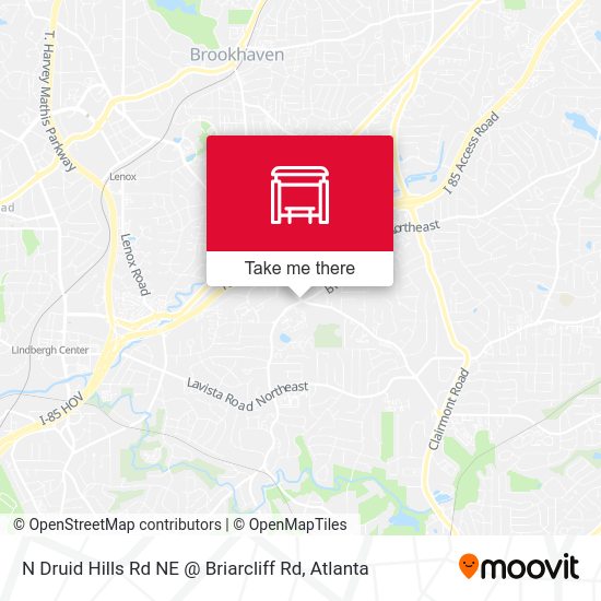 N Druid Hills Rd NE @ Briarcliff Rd map