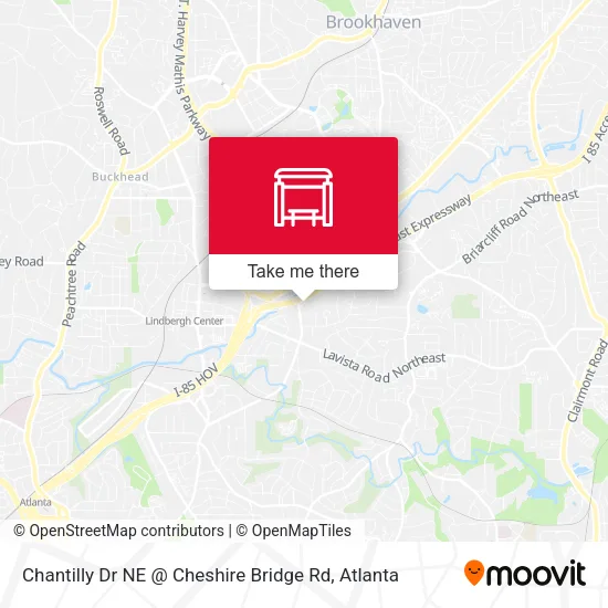 Chantilly Dr NE @ Cheshire Bridge Rd map